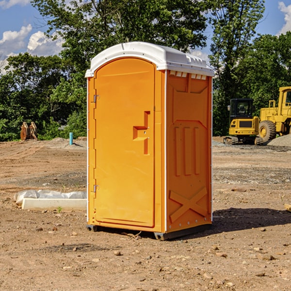 how often are the portable restrooms cleaned and serviced during a rental period in Alpha Kentucky